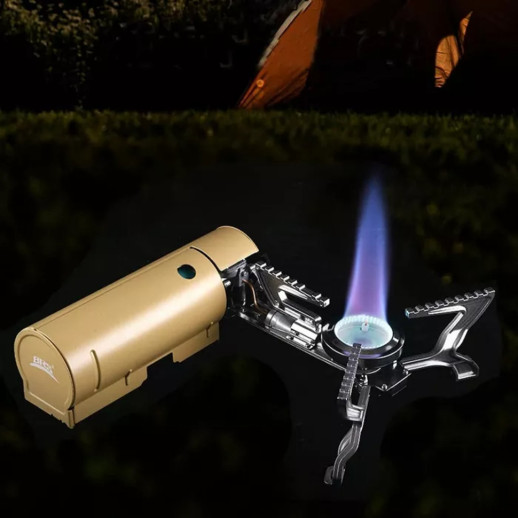 Набір Газовий пальник BRS-99 + Газовий балон цанговий бутановий Quest, 220гр