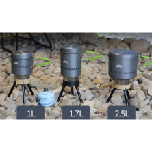 Набір туристичного посуду (каструля + сковорідка) BRS-TS19A, 1л, алюміній