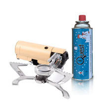 Газовая горелка BRS-99 + Газовый баллон цанговый бутановый Quest, 220гр