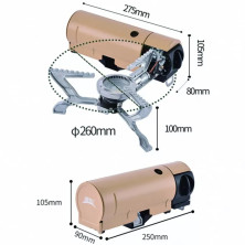 Газовая горелка BRS-99 + Газовый баллон цанговый бутановый Quest, 220гр