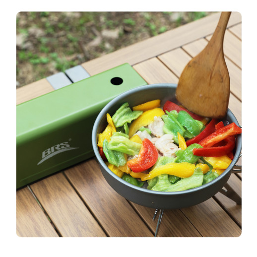 Набор туристической посуды (2 кастрюли с крышкой, котелок, сковорода, чайник, 6 тарелок, ложка, черпак и губка) BRS-157, алюминий