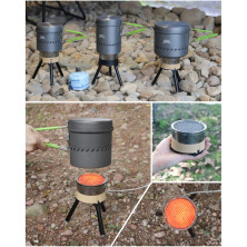 Набор туристической посуды (кастрюля + сковорода) BRS-TS19B, 1,7л, алюминий